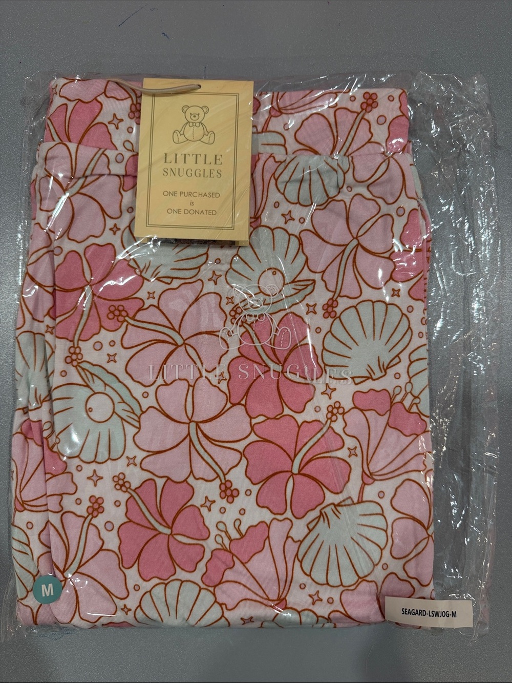 Little Snuggles Bamboo Women’s Floral Shells Jogger Pajama Pants Medium NWT